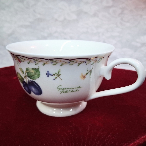 Vintage Greenwich Polo Club Teacup And Saucer Set 1999 Fruits Pattern Rare Japan - Picture 9 of 17